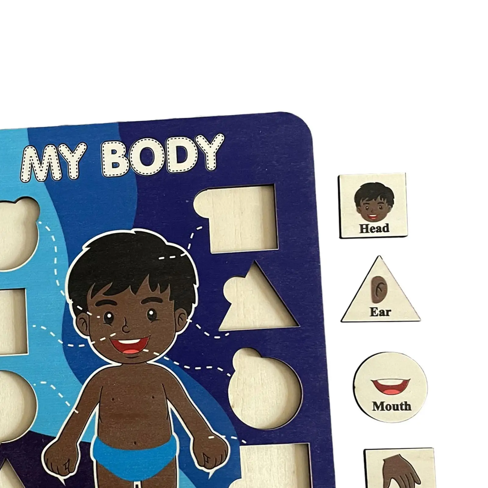 Drewniane ludzkie puzzle dla małych dzieci nauka części ludzkiego ciała nauka edukacyjna