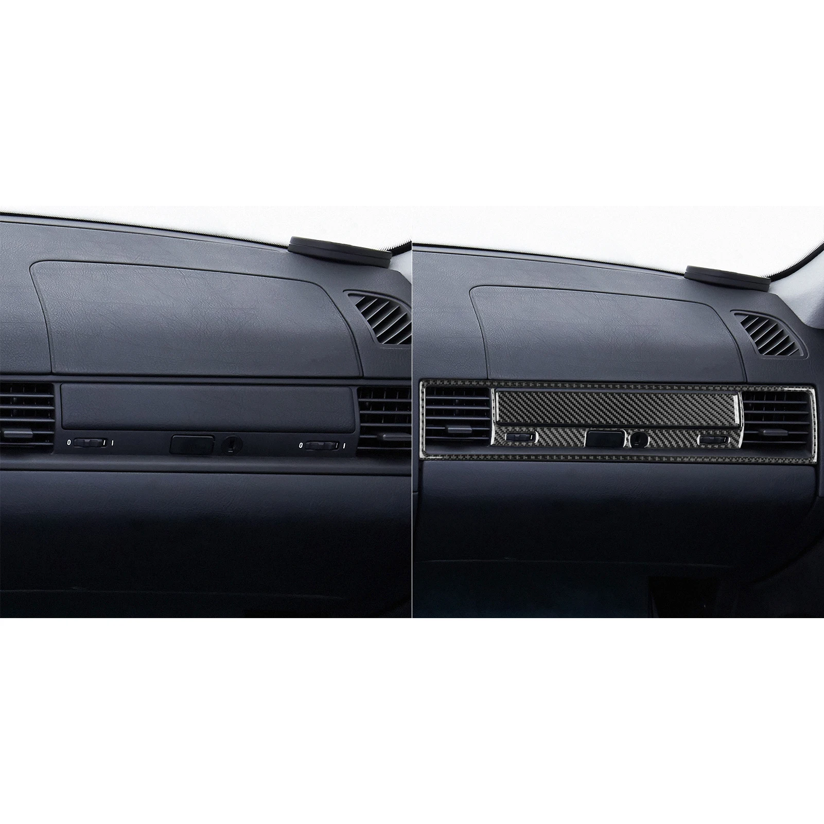 For BMW 3 Series E36 1994-1996 Carbon Fiber Co-driver dashboard storage Panel Cover Car Interior Accessories Decorative Stickers
