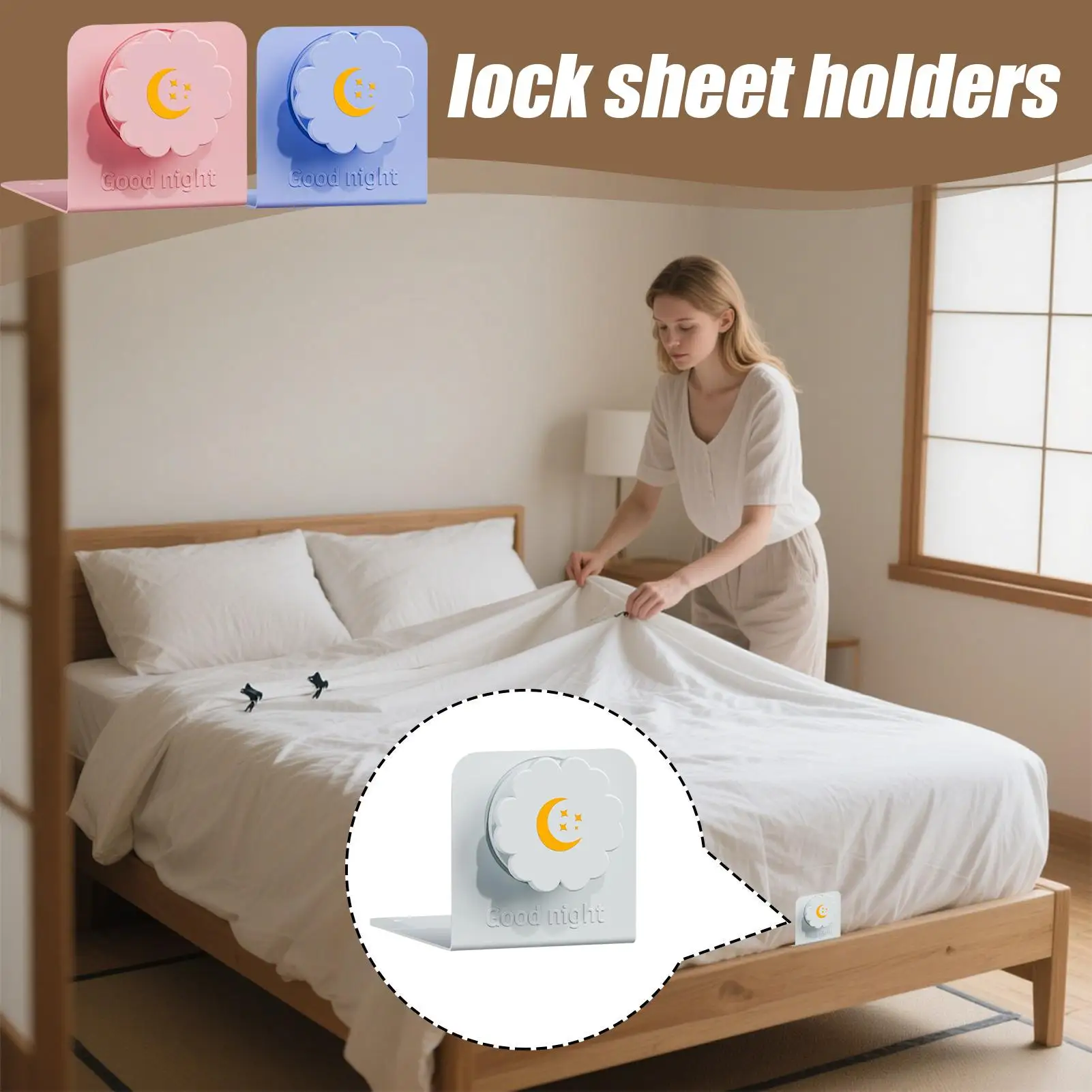 Sheet Holders 4 Pieces Bedsheet Locks For Lateral L Shape Sheet Lock Holders For Campers Bunk Bed Hotel Nursery Guest Room RV