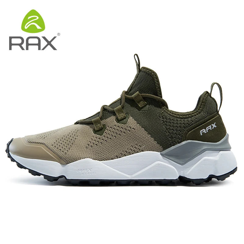 RAX-zapatos impermeables de cuero de gamuza para hombre, calzado de senderismo con amortiguación, transpirable, para exteriores, Viajes