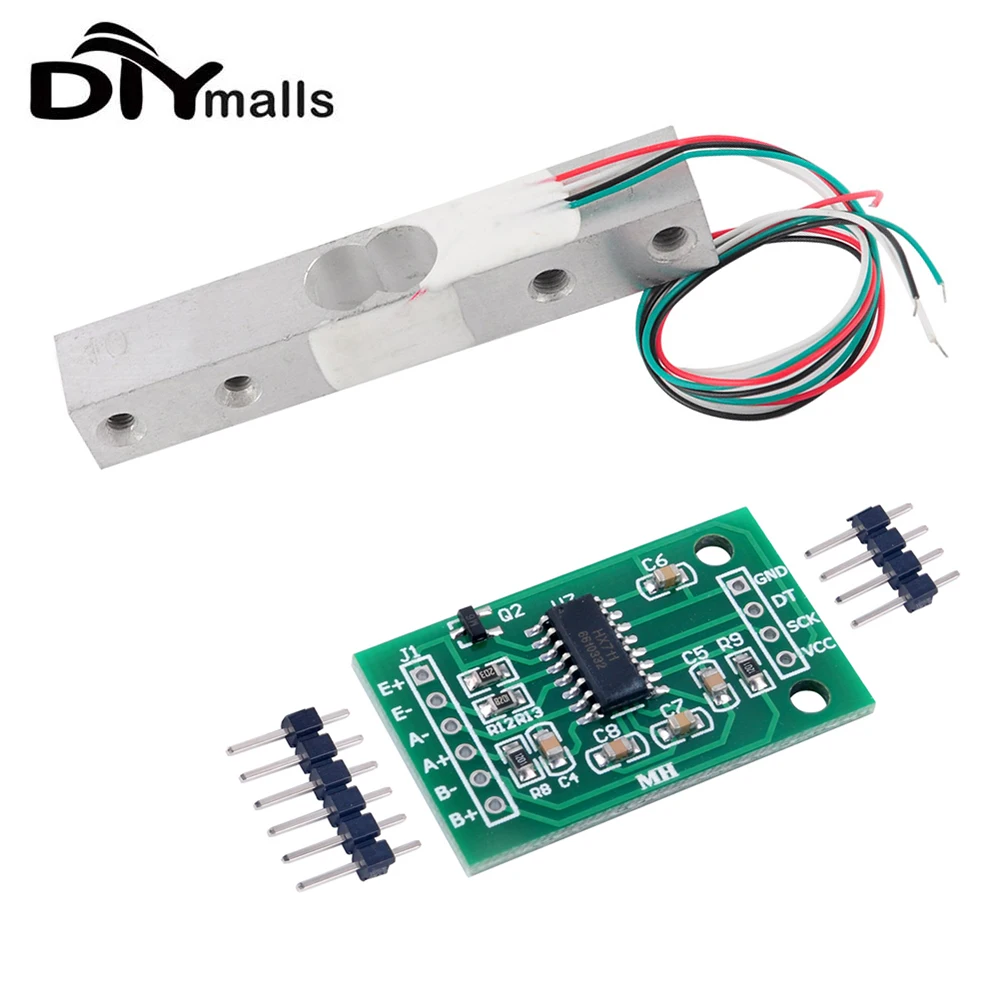 Load Cell Weight Sensor 1KG 2KG 3KG 5KG 10KG 20KG HX711 AD Module Aluminum Alloy Weighing Pressure Sensor Electronic Scale