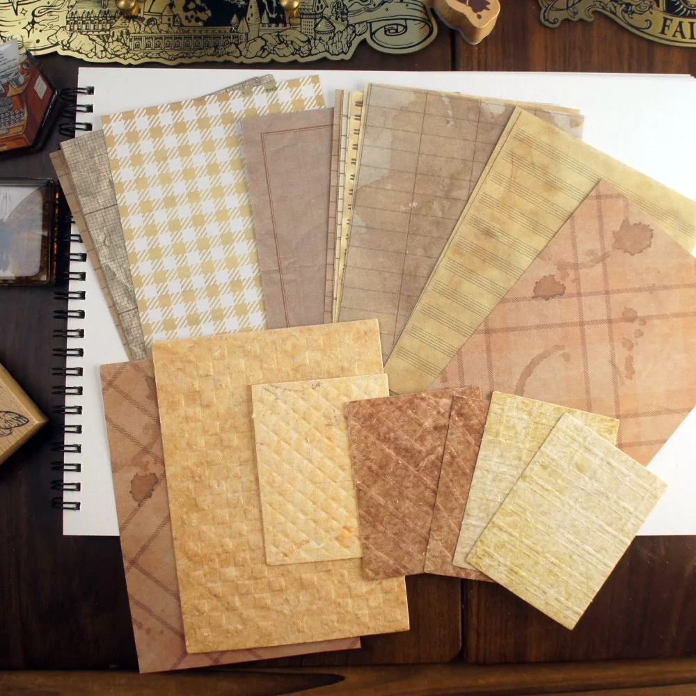 

30 Sheet Mix Size Coffee Color Background Paper Design Craft Paper Gift Decoration Scrapbooking Handmade DIY