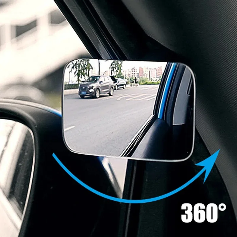 Universal Car Interior Blind Spot Mirror Wide-Angle 360° Adjustable HD Convex Rearview Mirror Car Auxiliary Parking Mirrors