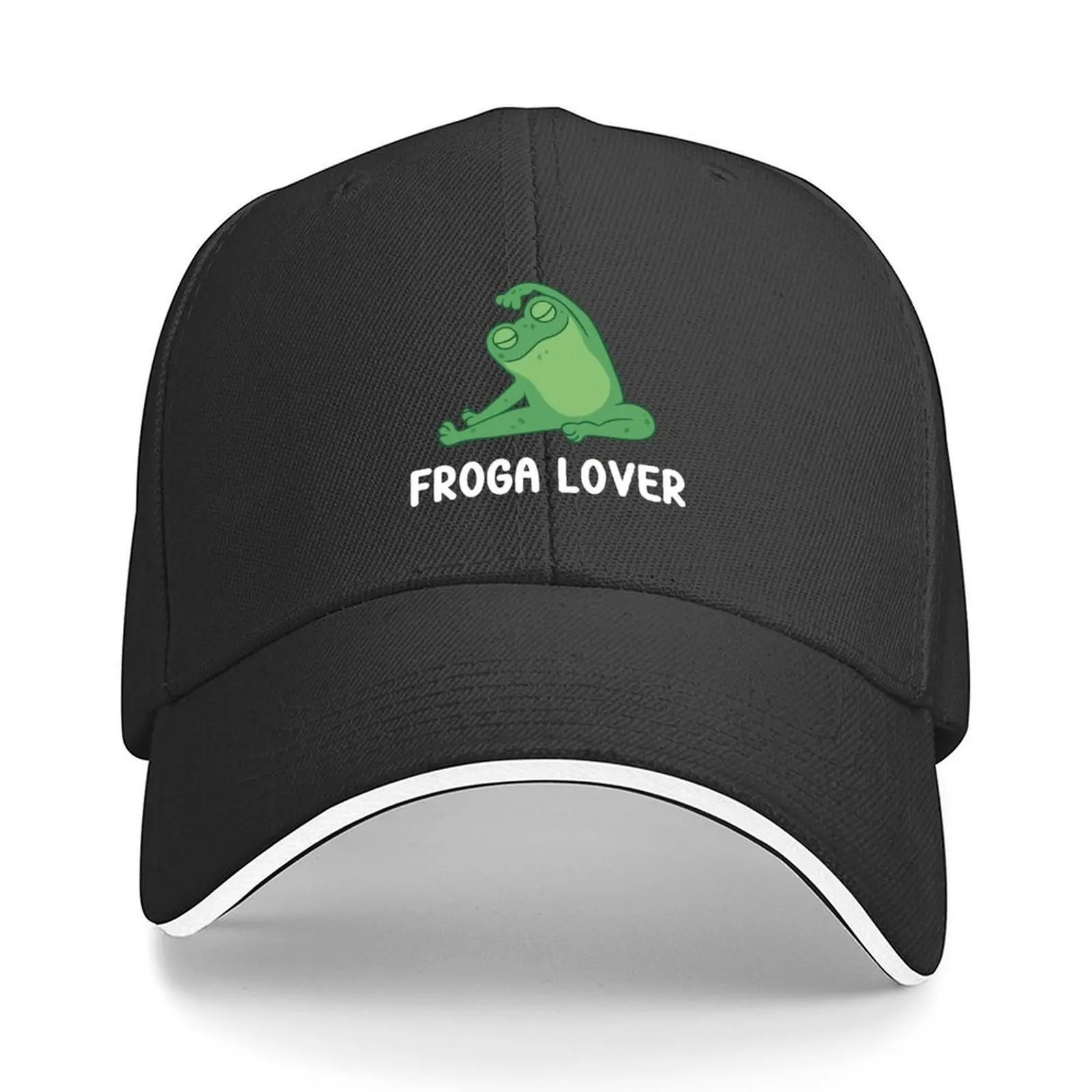 

Frog Doing Yoga Pun - Froga Lover Baseball Cap Uv Protection Solar Hat beach hat fashionable Cosplay Woman Men's