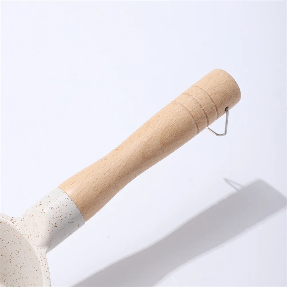 25.5CM Maifan Stone Wok Featuring Thermal Efficiency Non-Stick Functionality and Splatter-Minimizing Rim with Wood Grip