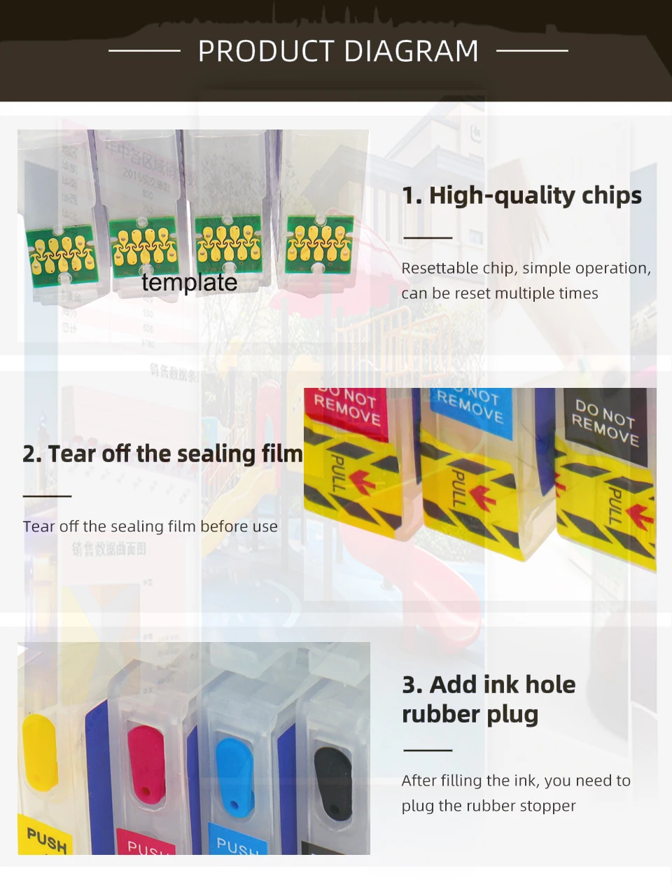 vilaxh T0711 Refill Cartridge for Epson DX8450 DX9400 DX9400F SX110 SX210 SX410 SX510W SX115 SX215 SX415 SX515 BX310FN S20 SX100