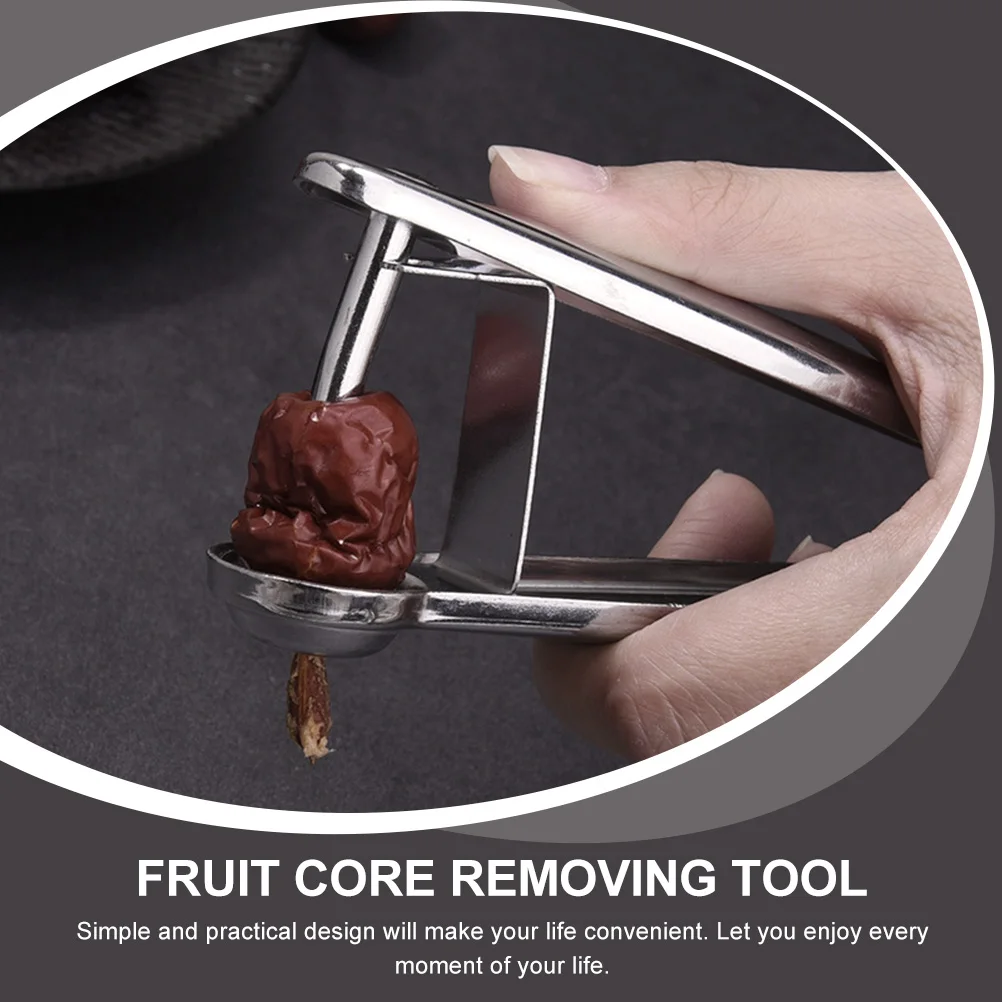 

Stainless Steel Manual Red Dates Remover Gadget Fruit Nucleus Removing Tool Portable Lightweight Kitchen Gadget