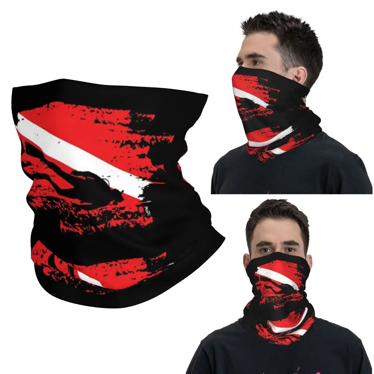 

Бандана для дайвинга с аквалангом, маска с принтом, шарф, теплый головной убор для верховой езды, унисекс, для взрослых, моющийся