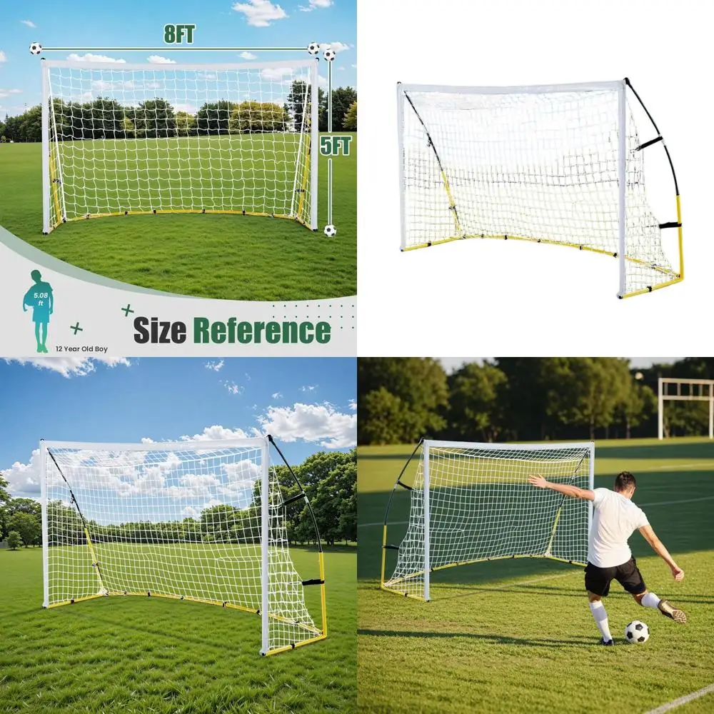 

Portable Soccer Goal for Backyard Play, Suitable for Youth and Adults, Ideal for Garden, Beach, and Training with Carry Bag and