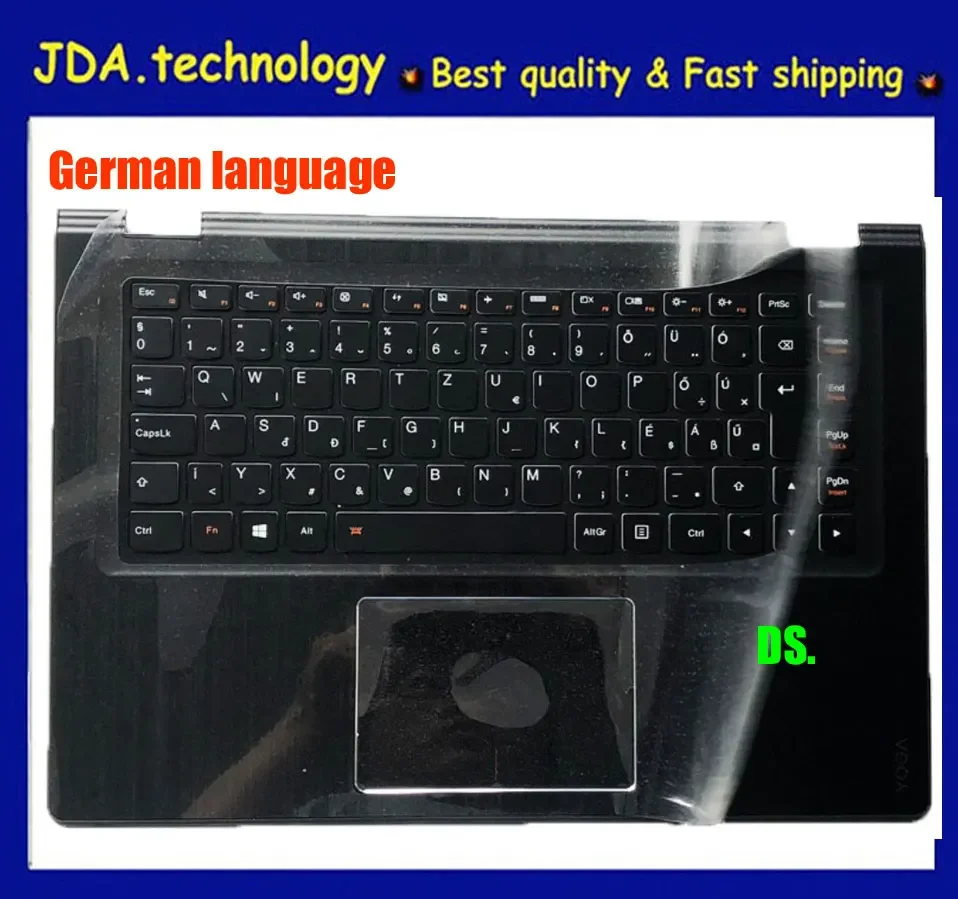 

MEIARROW New/orig for Lenovo Yoga 3 14 YOGA 700-14 German keyboard Palmrest upper cover Touchpad 5CB0H35608