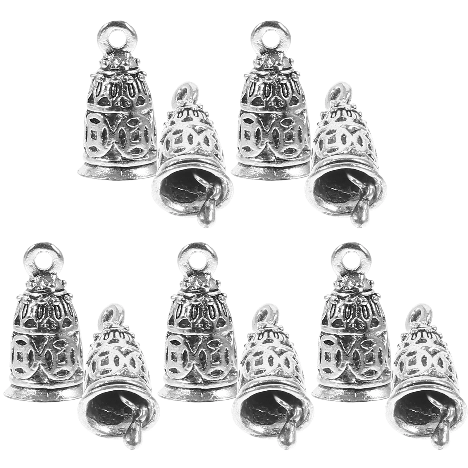 

10 Pcs Alloy Pendant Beads Necklace DIY Jewelry Making Supplies Bell Charms Accessories Zinc Crafting Findings