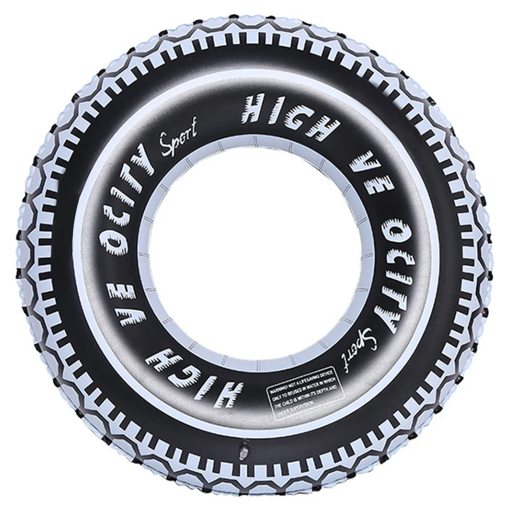 

Tire Pattern Pool Floating Rings Leakproof Inflatable Swim Ring Thickened Pool Rings PVC Pool Floats for Summer Pool Party