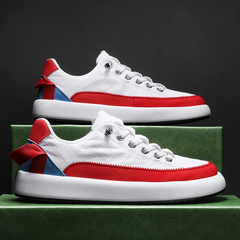 Nam Sneakers Cổ Thoáng Khí Cao Tăng Lên Nền Tảng Giày Xu Hướng Hỗn Hợp Màu Sắc Nhẹ Ngoài Trời Dễ Dàng Phù Hợp Với Giày Thể Thao