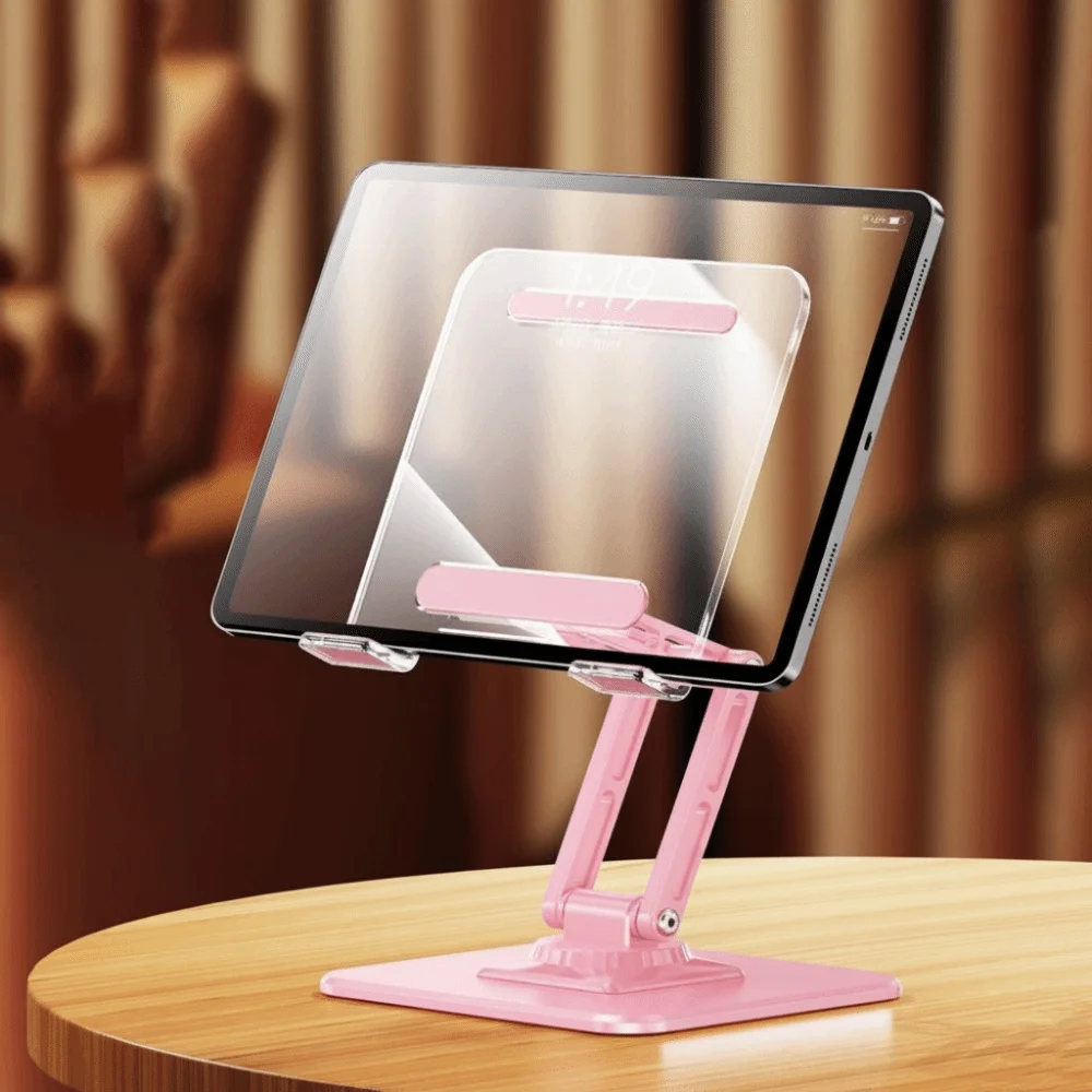 

Aryclic Panel Foldable Tablet Stand Metal Frame Adjustable Tablet Foldable Holder Transparent Multi Angle Tablet Phone Bracket