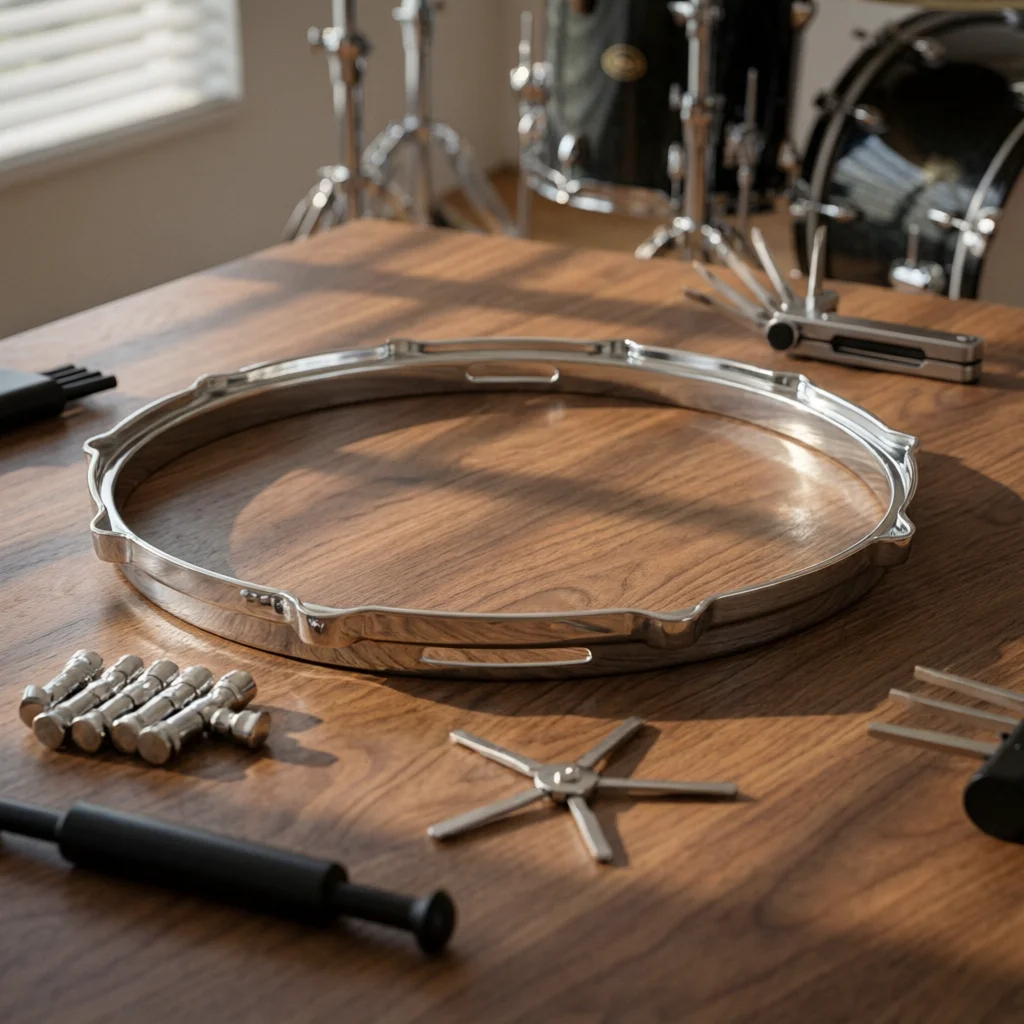 Die-Cast Drum Hoop Aluminum Alloy 10-Lug Drum Hoop Hardware Long-Lasting Sturdy for Drummers