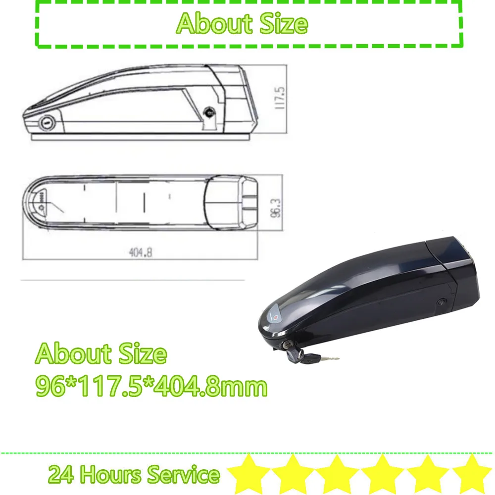 Side Open Triangle Shape Ebike Battery 36V 13Ah 15Ah 17Ah 17.5Ah 48V 10Ah 12Ah 14Ah 250w 350w 500w 750w 1000w E-bike Battery