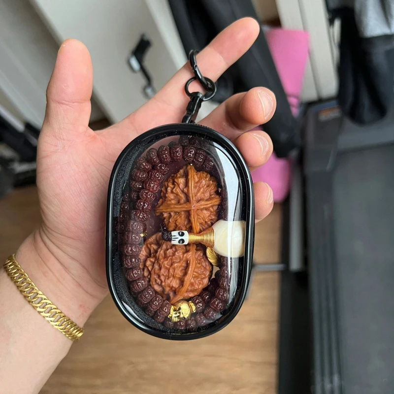 PVC Doll Bag com Keychain, Dustproof Case, Transparent Storage Box, Mystery Box, Jewelry Organizer, Plastic Pouch, Cute, 1Pc