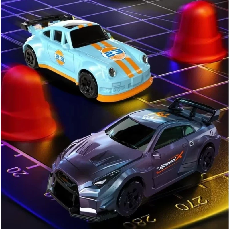 Nuevo 1:64 Mini RC Drift Car gradiente púrpura escala 4WD Control remoto profesional de alta velocidad coche de carreras juguetes para niños modelo de escritorio