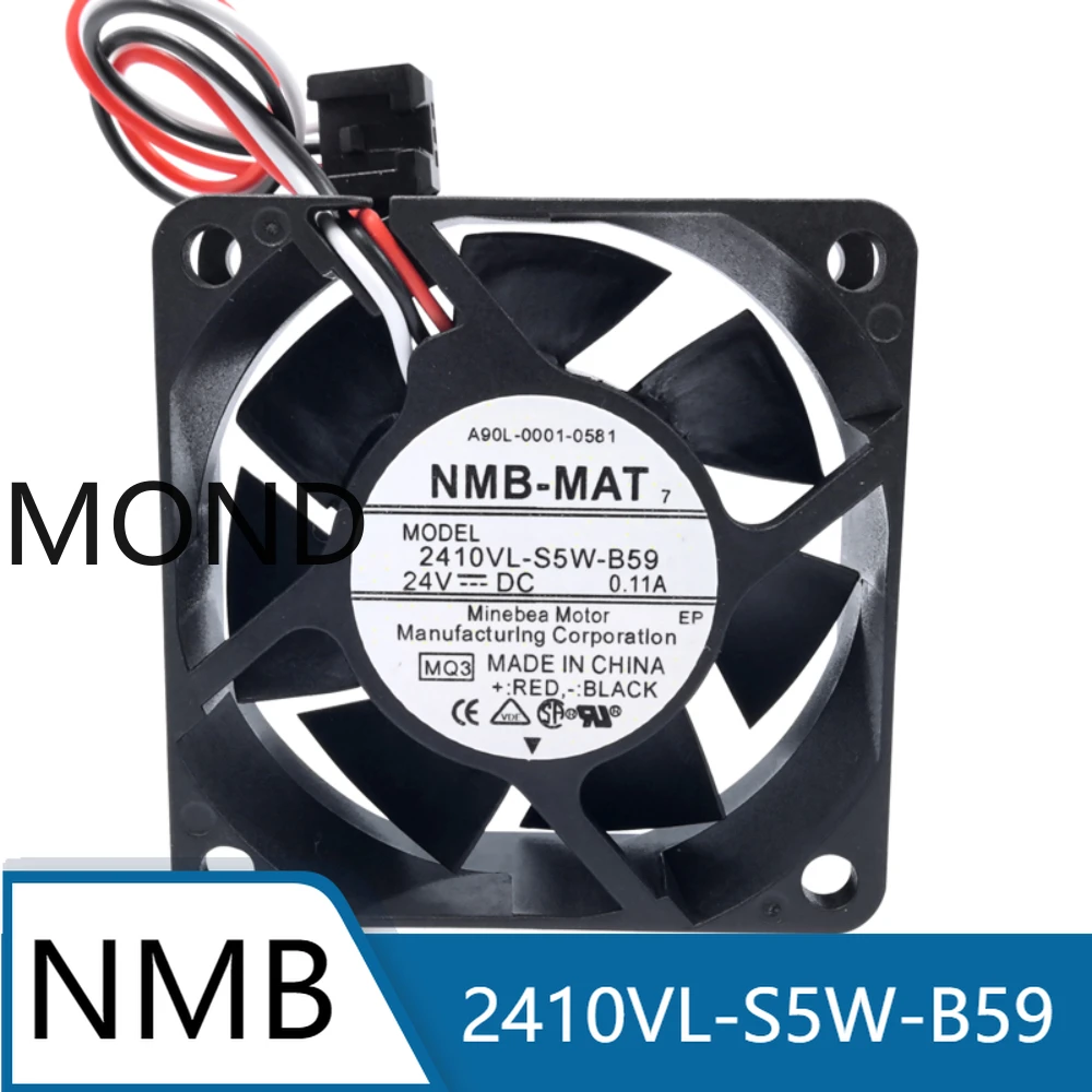 NMB 2410VL-S5W-B59 A90L-0001-0581 Server Fan Chassis Radiator CPU Power Supply Inverter Cooling Fan 6025 6CM DC24V 0.11A New