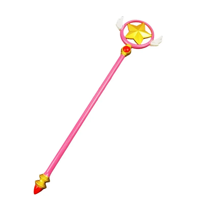 22cm/8.66in cardcaptor sakura varinha mágica menina bonito pássaro cabeça estrela sonho anime periferia prop ornamentos coleção presente de mesa