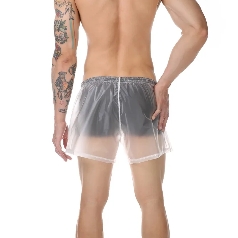 Men Board Shorts Lining Transparent Quick Drying Swimwear Shorts Sports Workouts Underwear Swimming Trunks Boxershorts Swimsuits