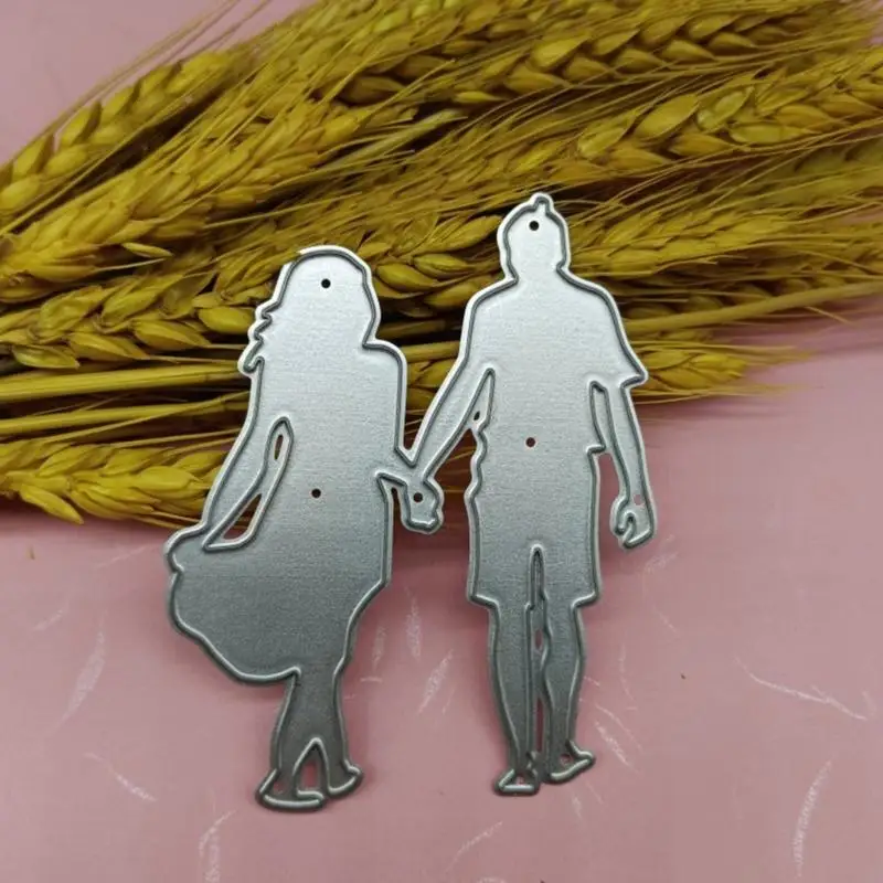 U75C Valentine Cutting Dies Walking Lover Die Cuts สำหรับ DIY Scrapmooking Paper Paper Craft