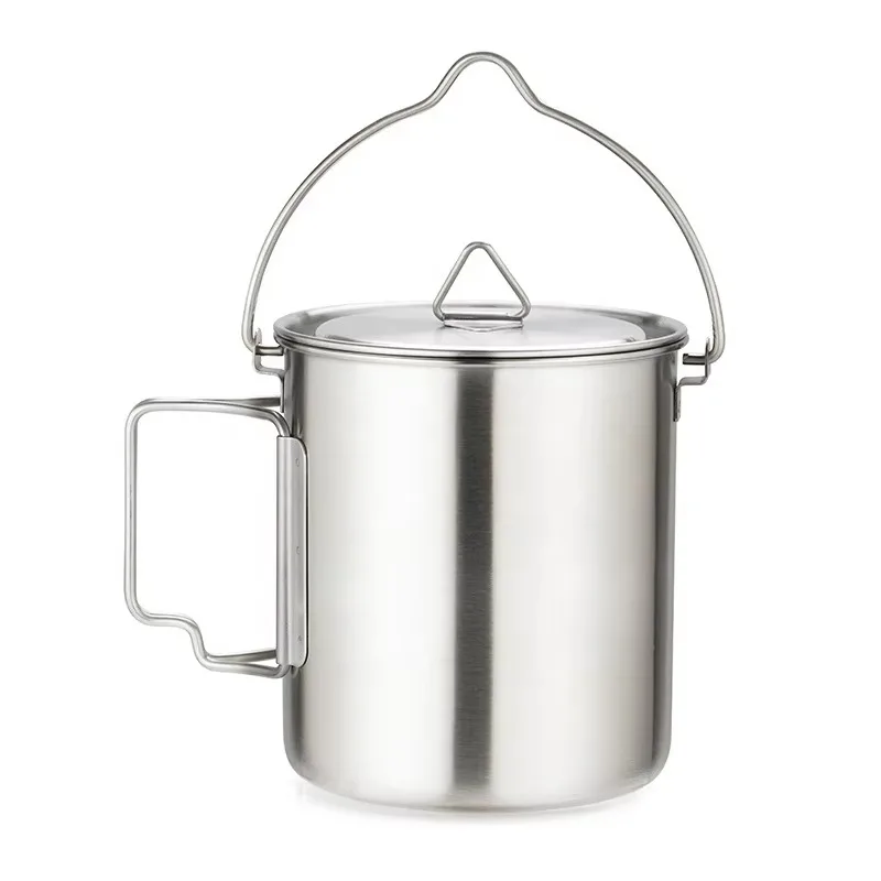 

Outdoor Stainless Steel Camping Cookware 750ml Capacity Picnic Bowls Portable Picnic Equipment
