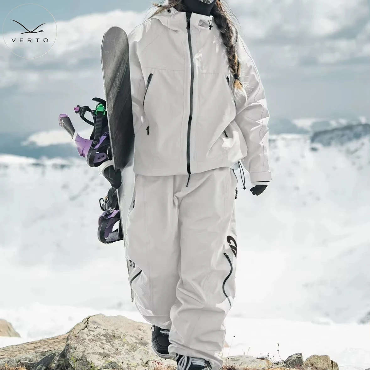 Premium Unisex Waterproof Windproof Ski Suit for Snowboarding Winter Sports Outdoor Mountain Activities