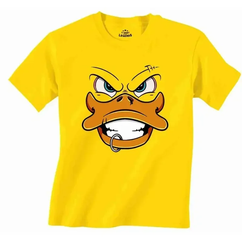 Rubber Duck Punk Grunge Metal Diseño 100% Algodón Hombre Amarillo Camiseta T shirt