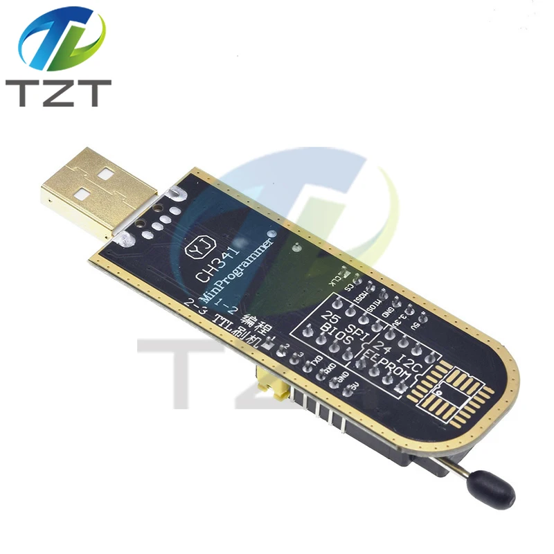 TZT CH341A CH341B 24 25 Series EEPROM Flash BIOS USB Programmer Module + SOIC8 SOP8 Test Clip For EEPROM 93CXX / 25CXX / 24CXX image 6