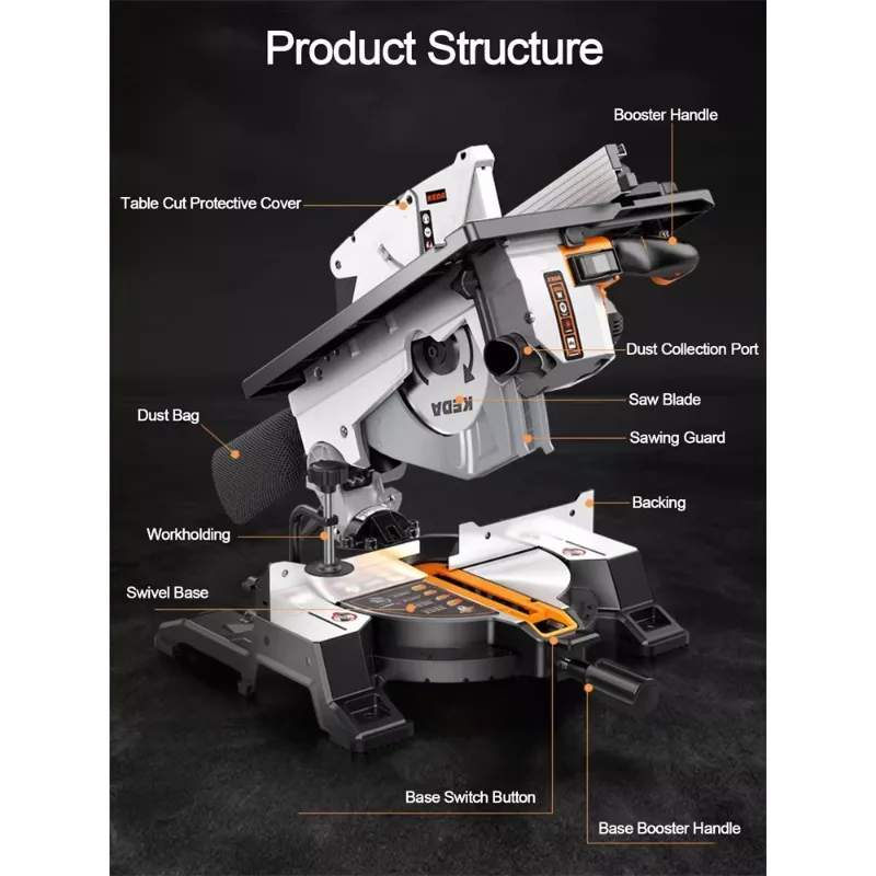Multifunctional Woodworking - Sliding Table Compound Saw with Table Saw & Miter Saw Functions
