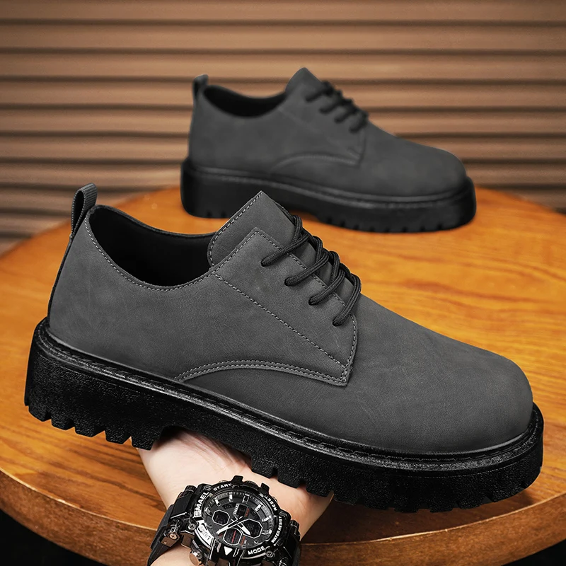 

Men's Casual Work Shoes Big Toe Oxfords Shoes Retro Brogue Shoes For Men Youth Fashion Business Leather Shoes Men Shoes