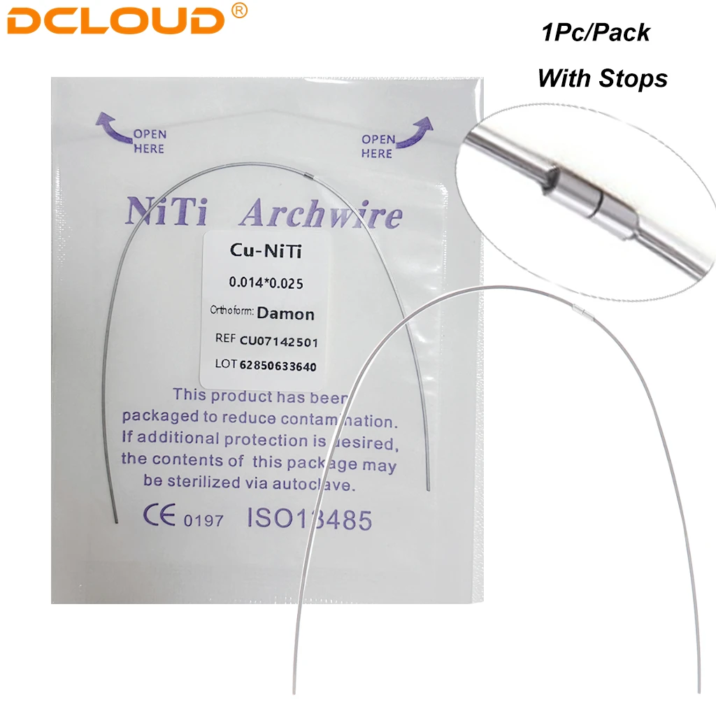 10Packs Dental Copper Nickel Titanium Arch Wires Ortho Cu-NiTi Archwire With Stops Round/Rectangle Damon Form Dentistry Products