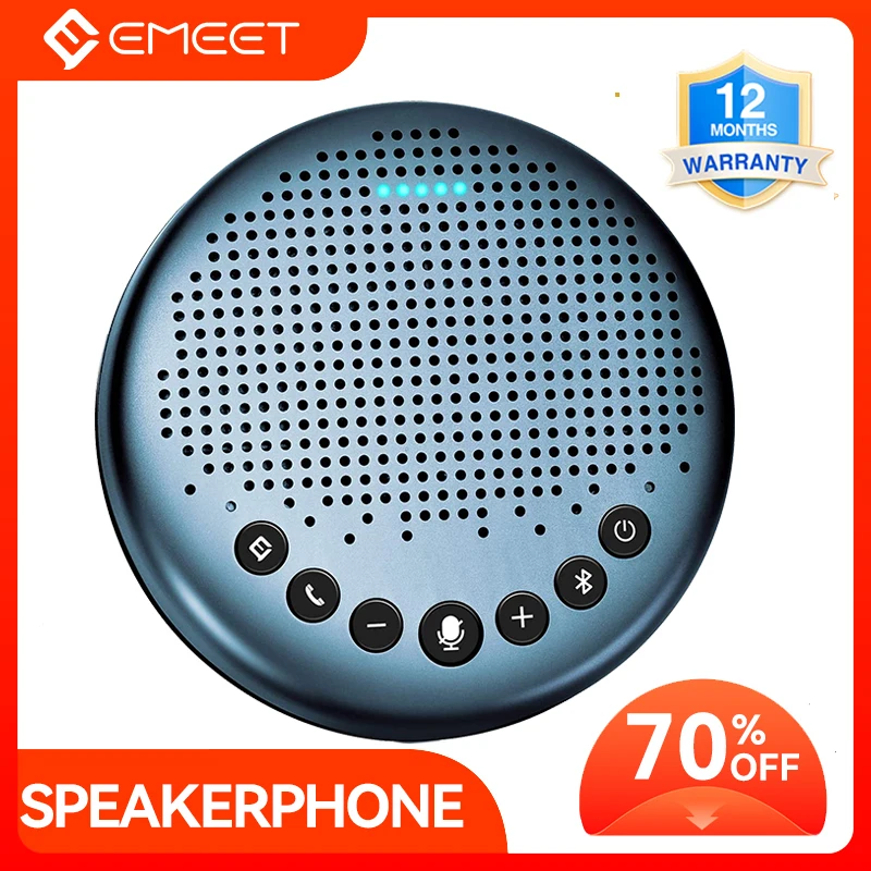 EMEET Luna Lite Bluetooth Speakerphone Computer Speakers with Microphone, Conference Microphone for 8 People Skype for Business