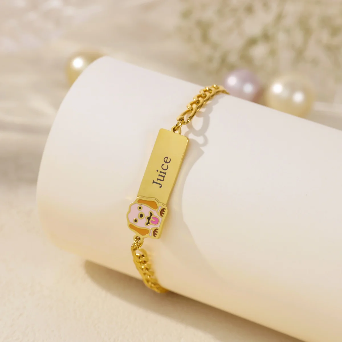Custom Dog Name Bracelet With Curb Chain  Personalized Dog Name Bracelet For Women Men Pet Loss Necklace Pet Memorial Jewelry