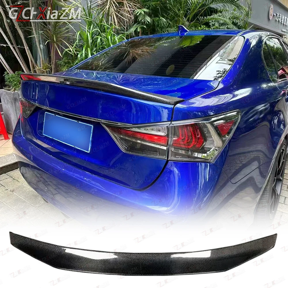 For LEXUS GS GS200 GS300 GS450h GS350 GS-F GS200t 12-17 Car Rear Trunk Tail Wing Body Kit Accessories Real Carbon Fiber Spoiler view 4