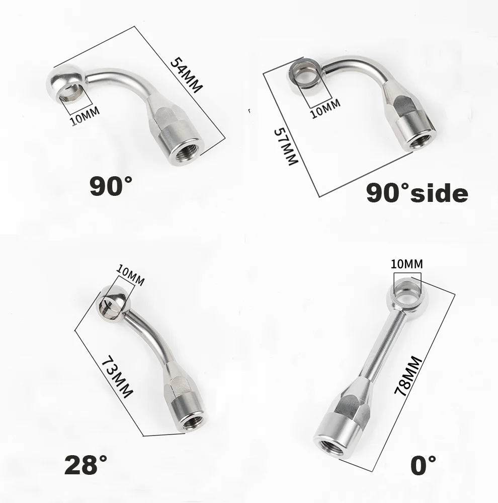 Stainless Steel 304 Hydraulic Reinforced Brake Clutch Oil Hose Line Pipe Banjo Fitting for Motorcycle ATV Dirt Bike Buggy