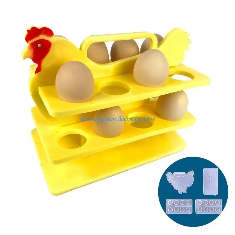 573B 8 Holder Epoxy Resin Casting Silicone Mold Stackable in Fridge