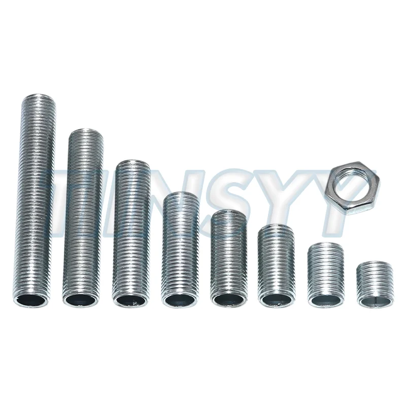 10pcs M10 Hollow Tooth Tube Internal Thread Hollow Screw Nut Lamp Cap Chandelier Connect Rod Fixed Base Lighting Accessories