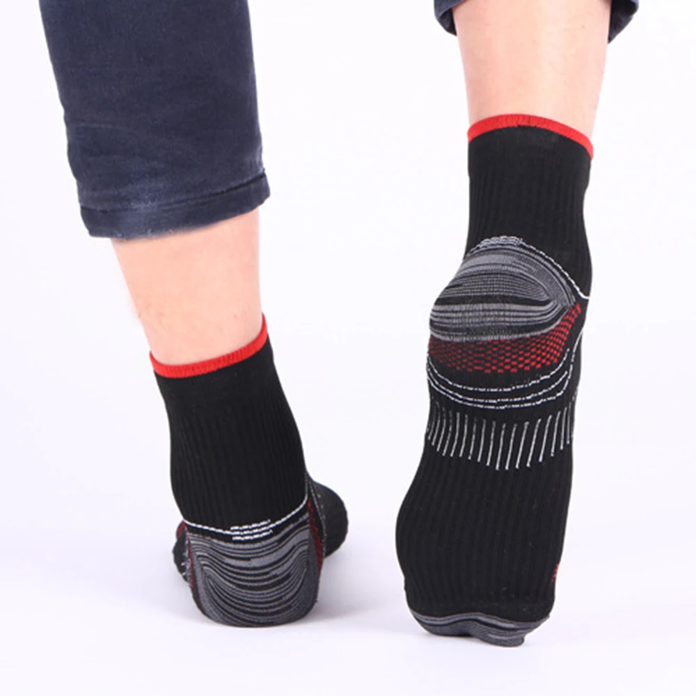 1/6 Pairs Men Plus Size Compression Sports Socks Foot Fascia Design Comfortable Breathable Deodorizing Running Cycling Socks