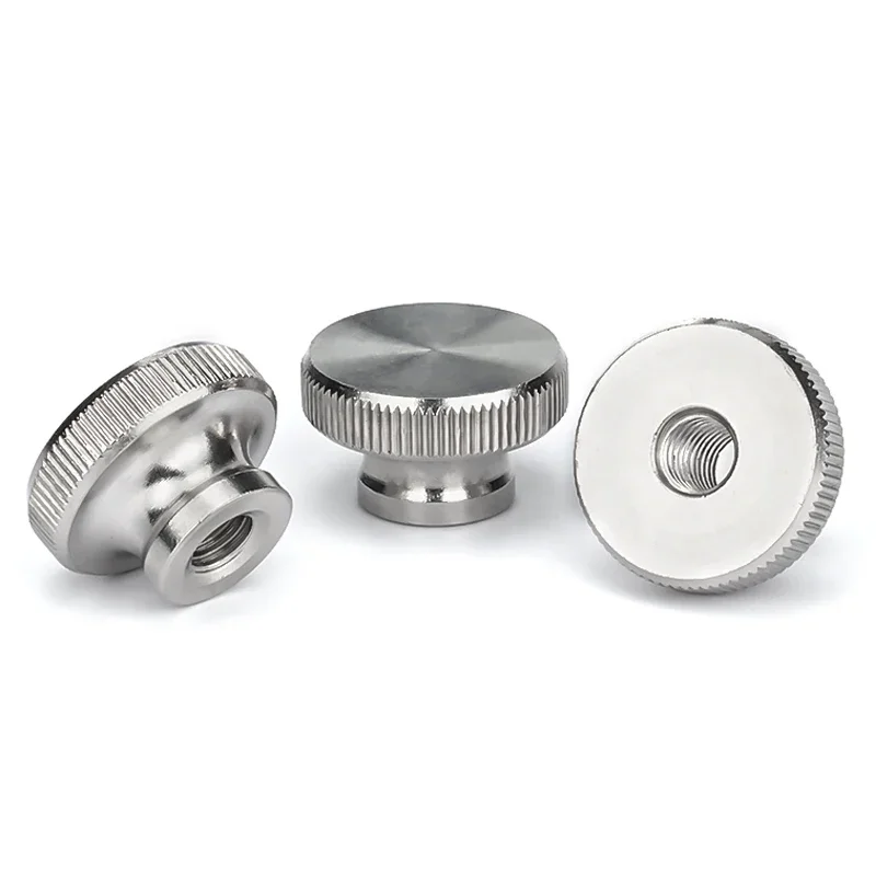 304 Stainless Steel Hand Nut GB806 High Head Knurled Thumb Through Hole Blind   Advertising Decorative Nail M3M4M5M6M8M10