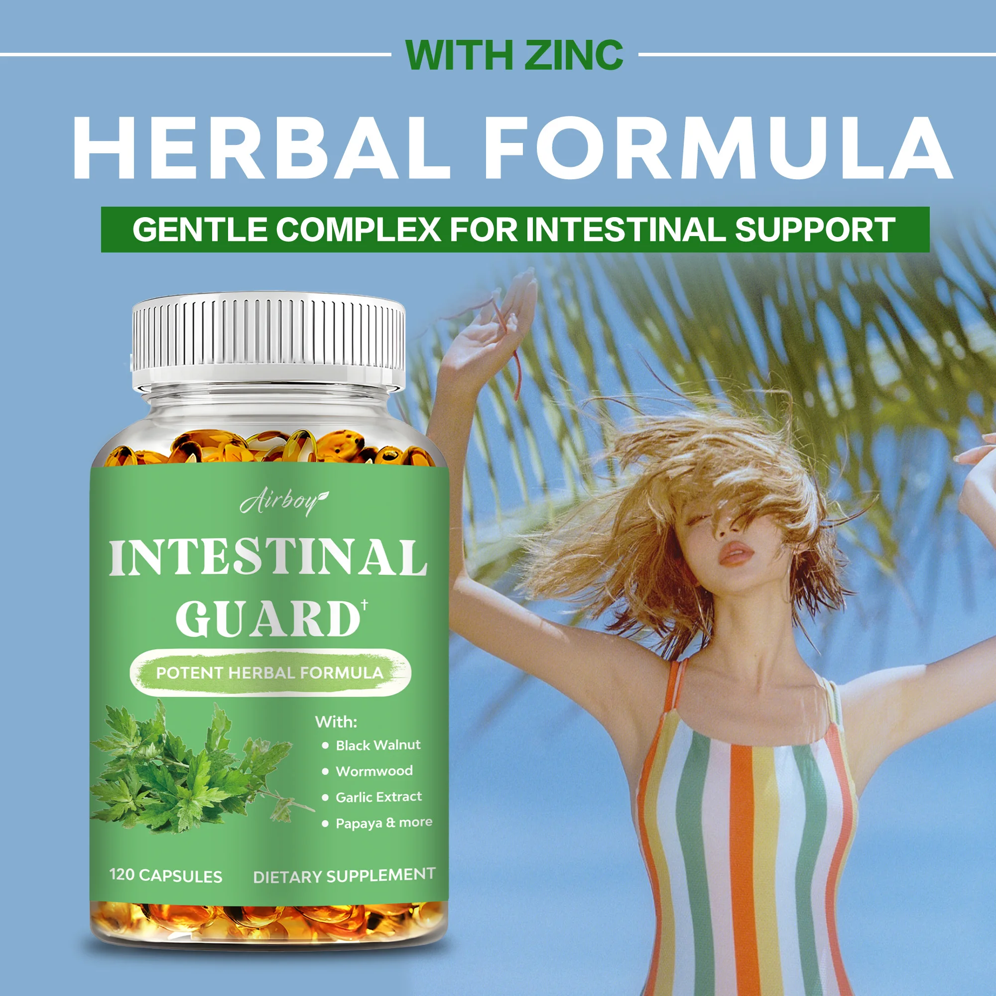 

Капсулы для защиты от кишечника — пищеварение питательных веществ, поддержка здоровья кишечника, уменьшение дискомфорта в брюшном животе и пропускание, без GMO