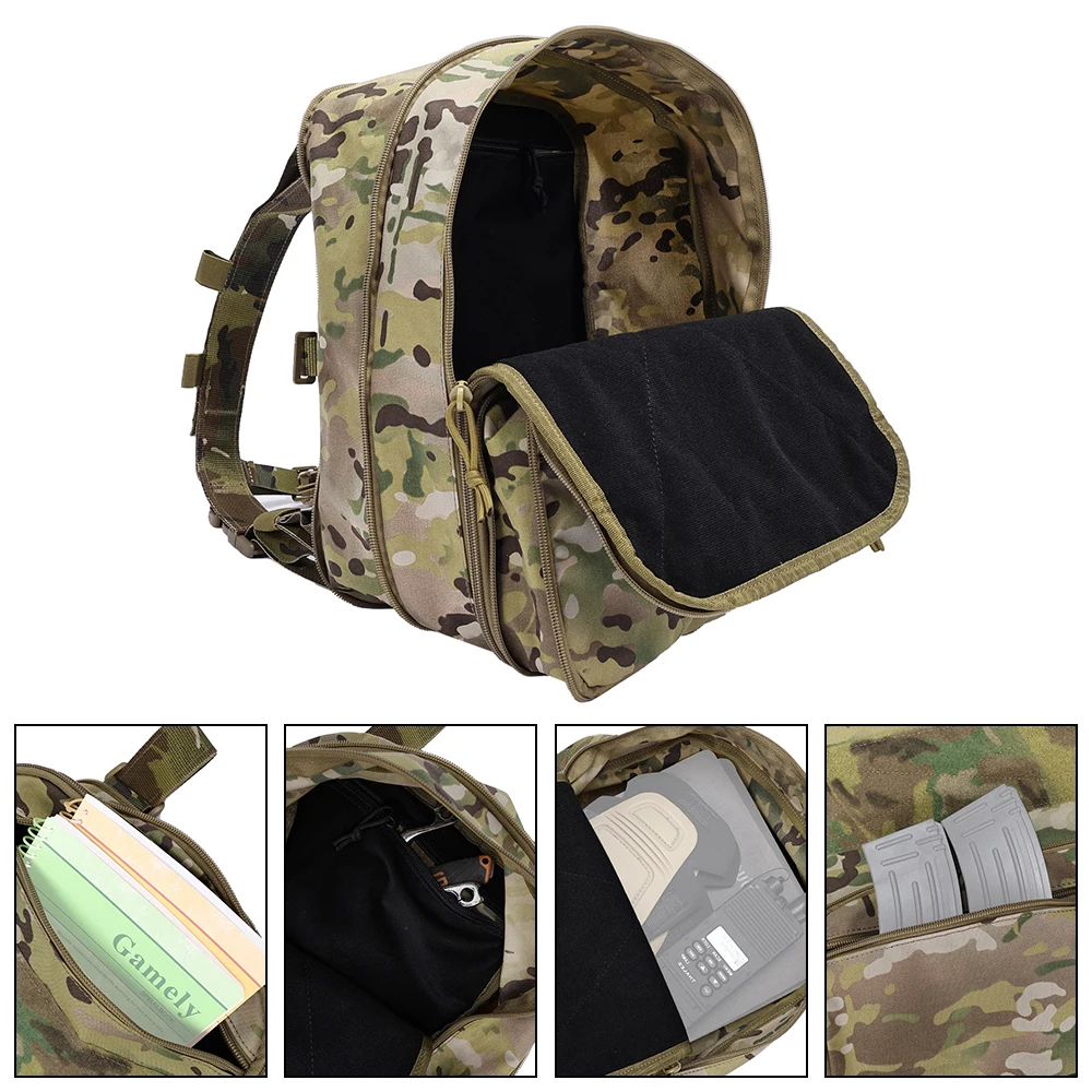 500D Nylon Tactical Flatpack D3 Backpack Hydration Carrier Expansible Molle Pouch Airsoft Multipurpose Vest Assault Travel Bag