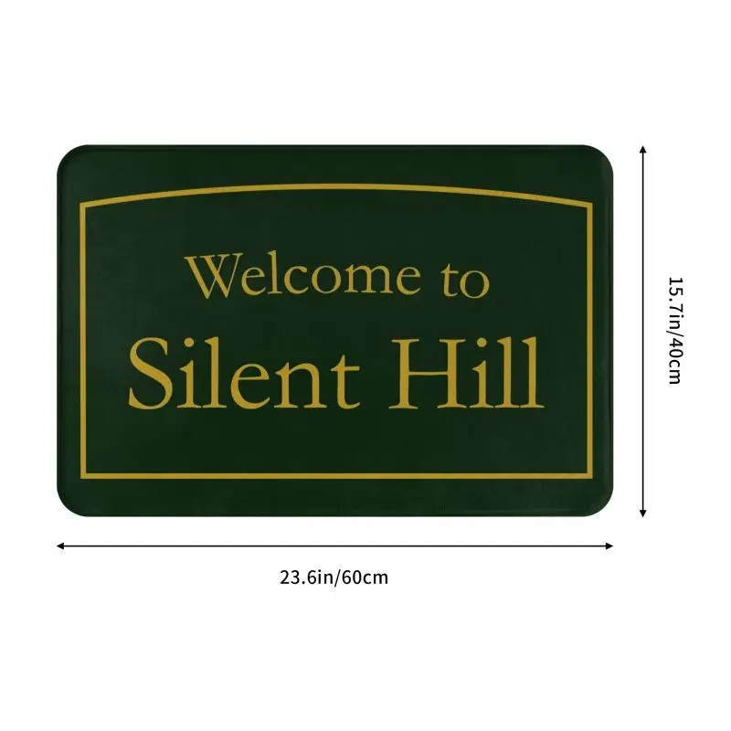 Welcome To Silent Hill Entrance Doormat Anti-Slip Front Door Mat Home Decoration Bathroom Floor Mat Carpet for Living Room