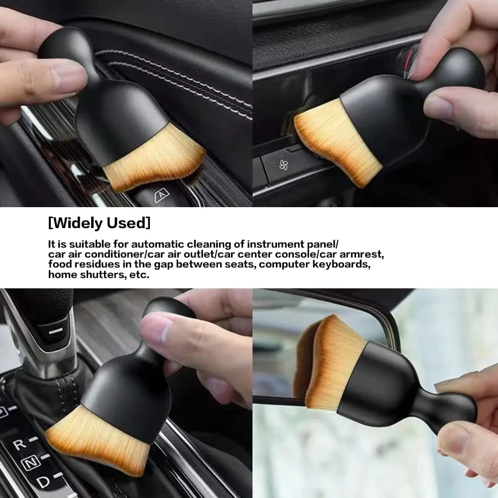 Car Vent Cleaning Soft Brush With Casing Car Interior Cleaning Tool Artificial Car Brush Car Crevice Dusting Car Detailing