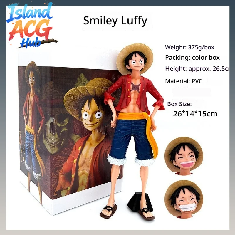 

Горячая новинка: Фигурка аниме-персонажа Monkey D. Luffy из One Piece со сменными лицами, модель из ПВХ, коллекционная, в цветной коробке, для декора рабочего стола, подарок
