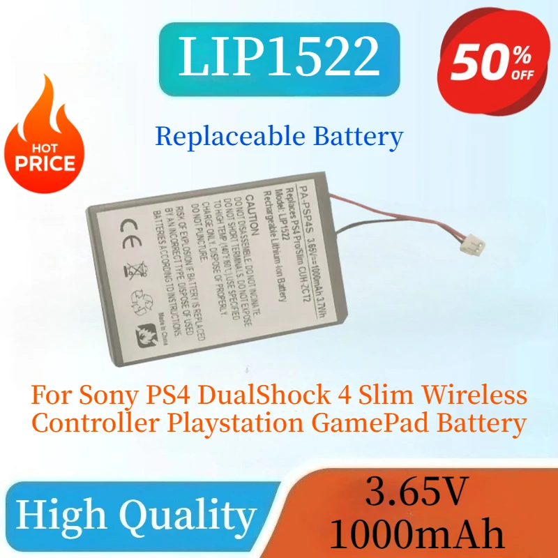 

Новый LIP1522 литий-ионный аккумулятор емкостью 1000 мАч для Sony PS4 DualShock 4 Slim беспроводной контроллер Playstation GamePad аккумулятор
