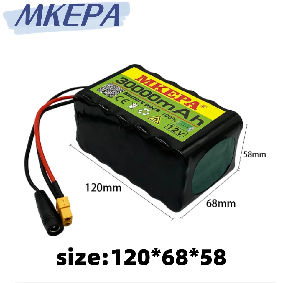 3S6P 12V 3000mAh BMS orline battery pack 18650 li-ion 30000mAh cells XT60 DC5521 400Watt High Power Motor Scooter light