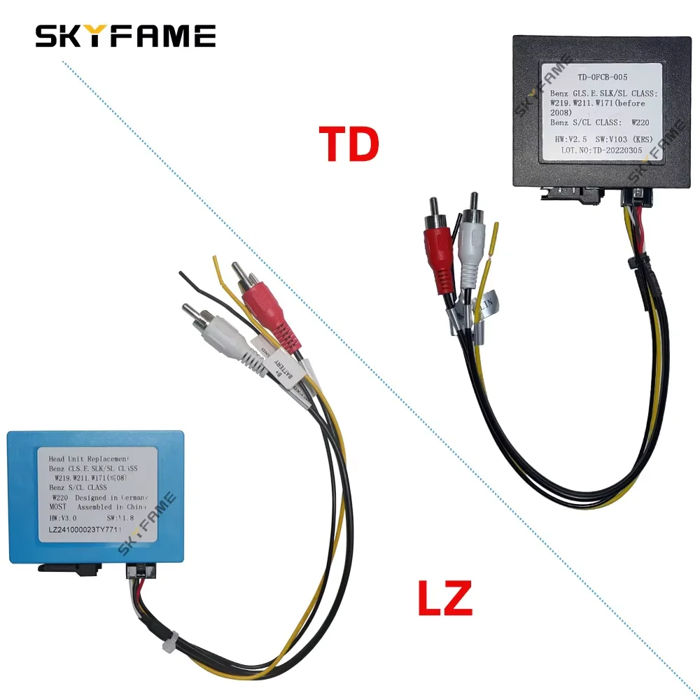 SKYFAME Car Most Aux Optical Fiber Decoder Box Amplifier Decoding Adapter For Benz CLS E S Class SLK SL W219  W211 W171 W220