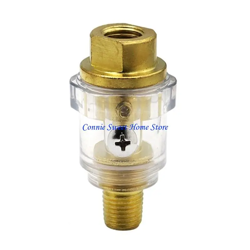 LXAF Portable Compressed Airs Fog Oiler Airs Line Lubricator 1/4Inch Pneumatic Oiler